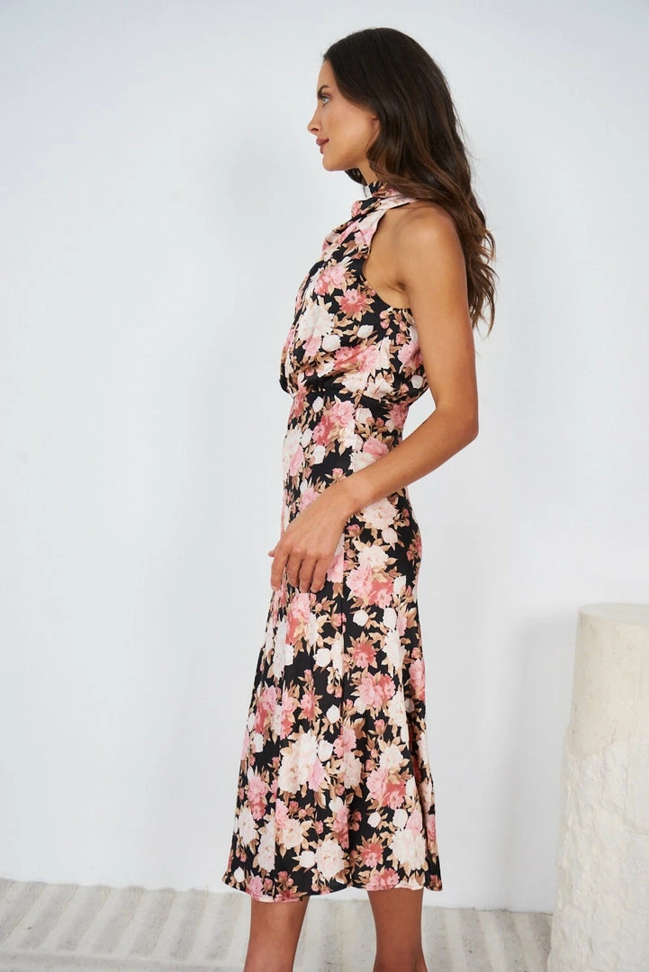 White Closet CLOTHING Bonafique Dress - Black Floral 5 White Closet CLOTHING Bonafique Dress - Black Floral