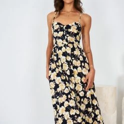 Evermore Fashion Kiarra Dress - Black Floral