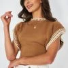 YH & Co (Chloe Yip) CLOTHING Nicolette Knit - Tan 1 YH & Co (Chloe Yip) CLOTHING Nicolette Knit - Tan