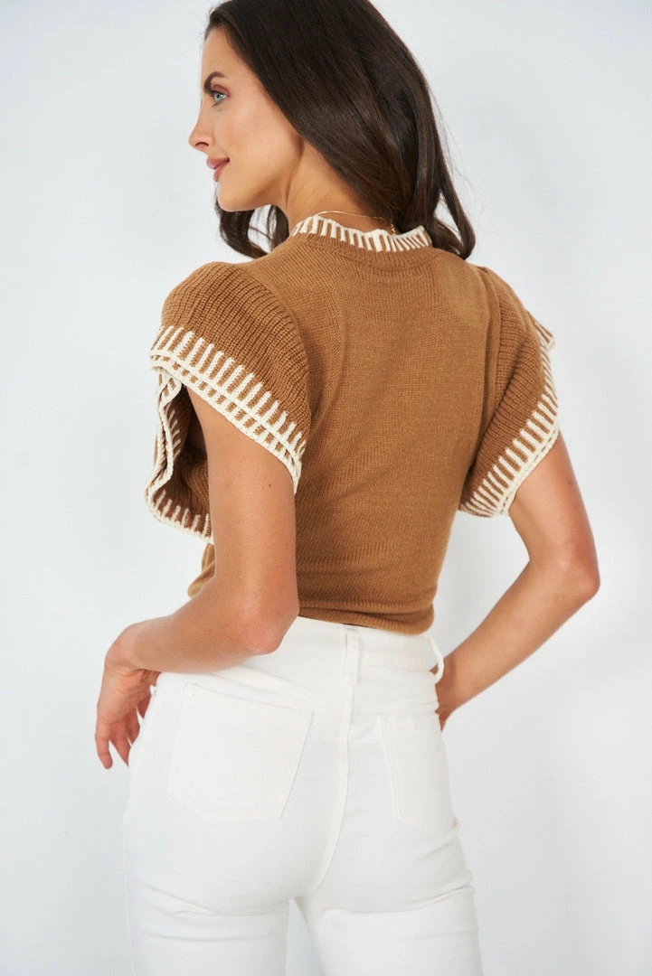 YH & Co (Chloe Yip) CLOTHING Nicolette Knit - Tan 4 YH & Co (Chloe Yip) CLOTHING Nicolette Knit - Tan