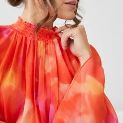 Wild Ginger Daenerys Dress - Orange Print CLOTHING