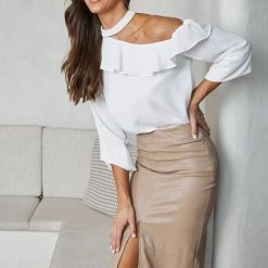 White Closet Daisymae Skirt - Beige CLOTHING