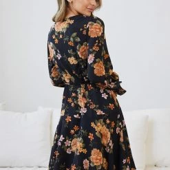 Ebby And I Daley Dress - Black Floral