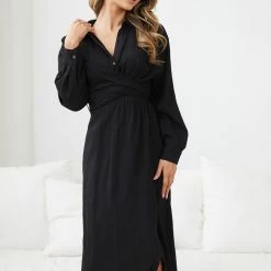 Desire Daniyah Dress - Black CLOTHING