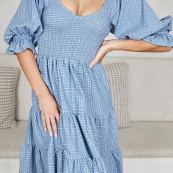 WeLove Fashion Darleen Dress - Blue Print 12 WeLove Fashion Darleen Dress - Blue Print
