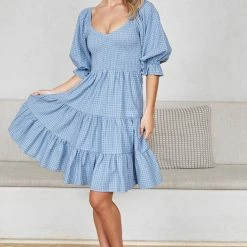 WeLove Fashion Darleen Dress - Blue Print 14 WeLove Fashion Darleen Dress - Blue Print