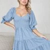 WeLove Fashion Darleen Dress - Blue Print
