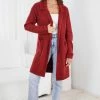 Miracle Fashion Decima Coatigan - Red CLOTHING 2 Miracle Fashion Decima Coatigan - Red CLOTHING