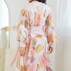 Wild Ginger Delfinia Dress - Blush Print