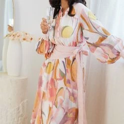 Wild Ginger Delfinia Dress - Blush Print