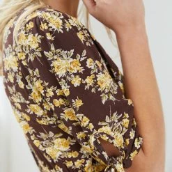 Miracle Fashion Delorece Dress - Chocolate Floral 15 Miracle Fashion Delorece Dress - Chocolate Floral