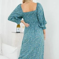 Style Box CLOTHING Devorah Dress - Green Print