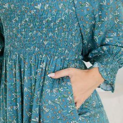 Style Box CLOTHING Devorah Dress - Green Print