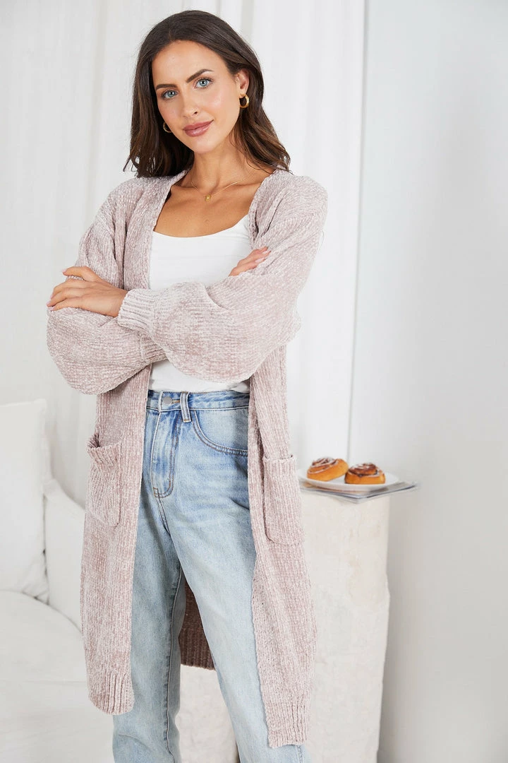 Miracle Fashion Dominica Cardigan - Beige CLOTHING 7 Miracle Fashion Dominica Cardigan - Beige CLOTHING