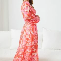 Wild Ginger CLOTHING Dorcas Dress - Pink Print