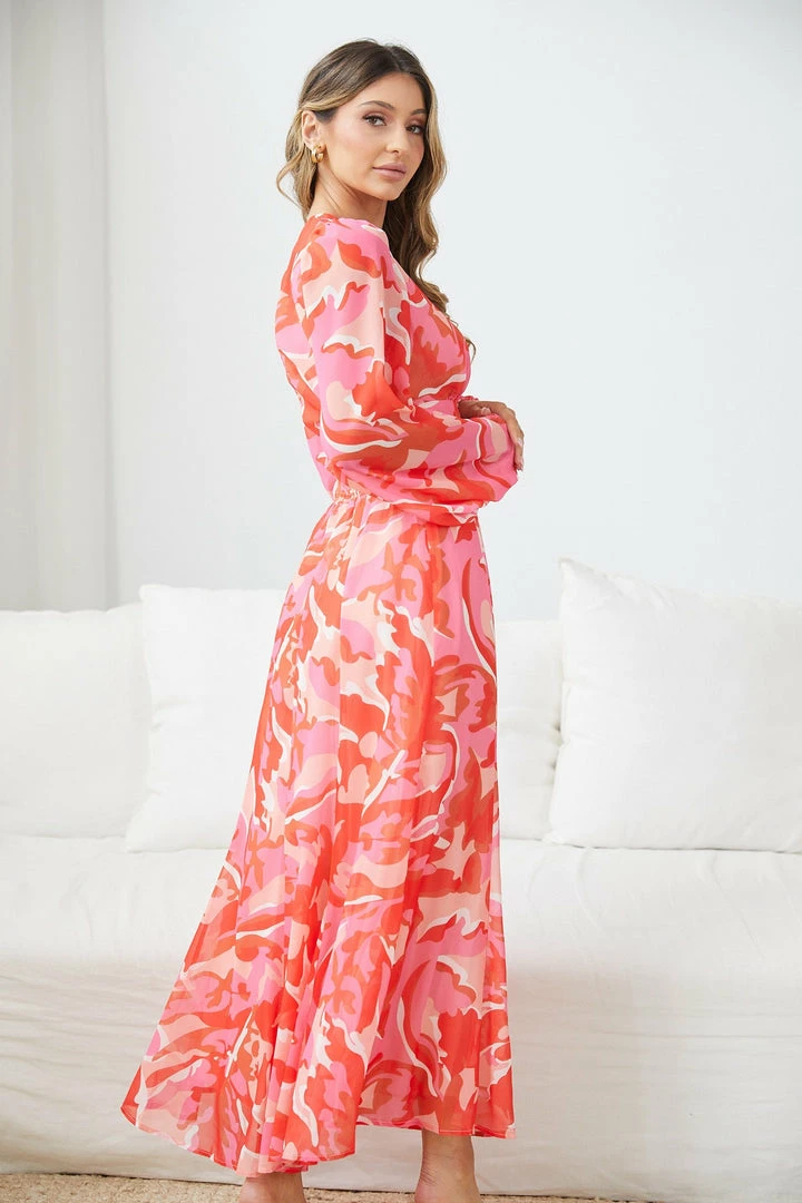 Wild Ginger CLOTHING Dorcas Dress - Pink Print 4 Wild Ginger CLOTHING Dorcas Dress - Pink Print