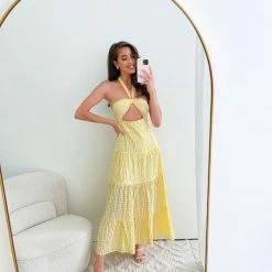 Wild Ginger Dorian Dress - Yellow Print