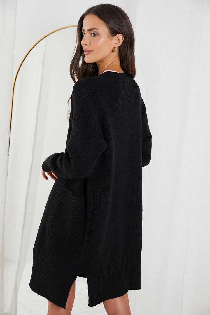 Miracle Fashion CLOTHING Drucilla Cardigan - Black 4 Miracle Fashion CLOTHING Drucilla Cardigan - Black