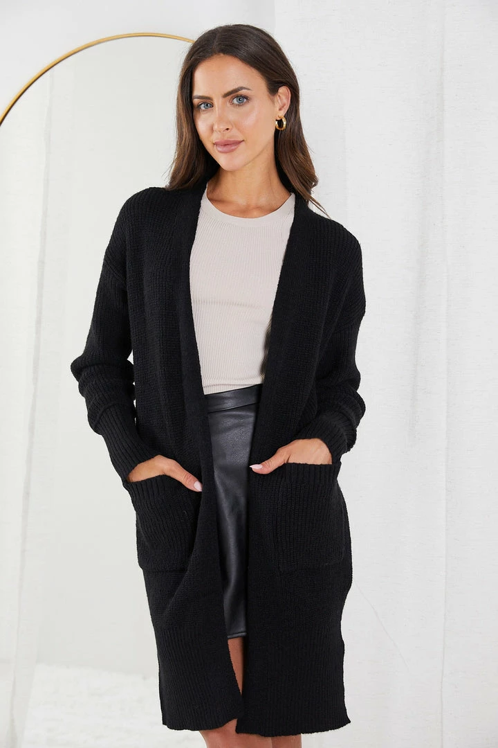 Miracle Fashion CLOTHING Drucilla Cardigan - Black 6 Miracle Fashion CLOTHING Drucilla Cardigan - Black