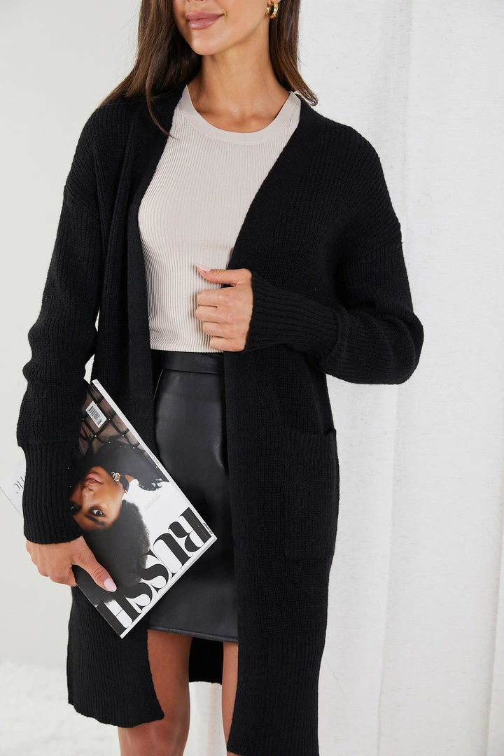 Miracle Fashion CLOTHING Drucilla Cardigan - Black 3 Miracle Fashion CLOTHING Drucilla Cardigan - Black