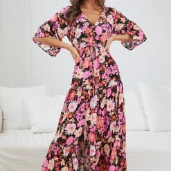 Label Of Love CLOTHING Eastyn Dress - Black Floral