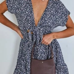 Dream House Effronte Dress - Navy Print 11 Dream House Effronte Dress - Navy Print