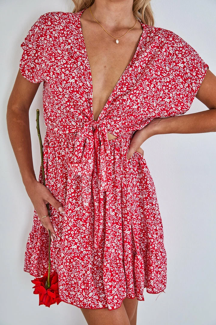 Dream House Effronte Dress - Red Print 7 Dream House Effronte Dress - Red Print