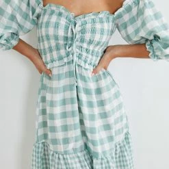 Rock Denim Eloisa Dress - Green Gingham