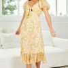 Kaarlo Fashion Pty Ltd Emmet Dress - Yellow Print CLOTHING 1 Kaarlo Fashion Pty Ltd Emmet Dress - Yellow Print CLOTHING