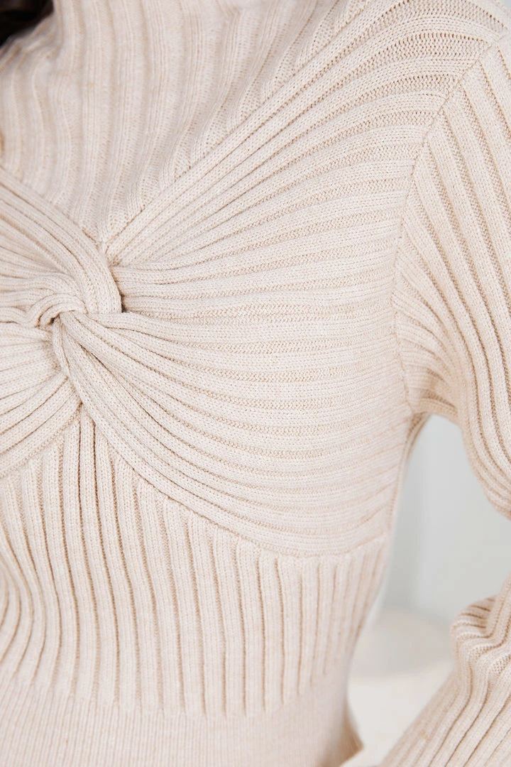 Pink Diamond Empress Knit Top - Beige 9 Pink Diamond Empress Knit Top - Beige