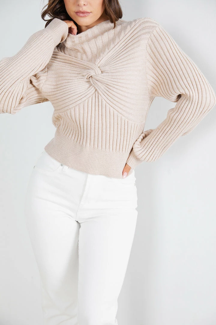 Pink Diamond Empress Knit Top - Beige 6 Pink Diamond Empress Knit Top - Beige