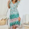 HQ Fashion Erminia Dress - Aqua Multi CLOTHING