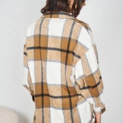 YH & Co (Chloe Yip) Marci Shirt - Light Brown Print CLOTHING