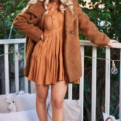 Pink Diamond Ursala Jacket - Tan CLOTHING 12 Pink Diamond Ursala Jacket - Tan CLOTHING