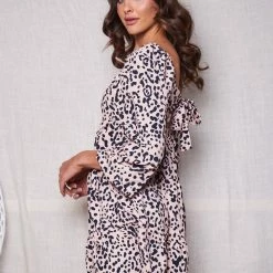 Style Box CLOTHING Natasa Dress - Leopard Print