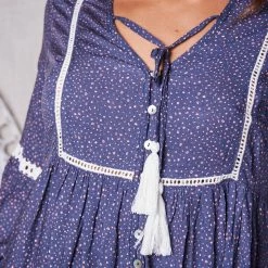 Rock Denim Etsy Dress - Blue Print