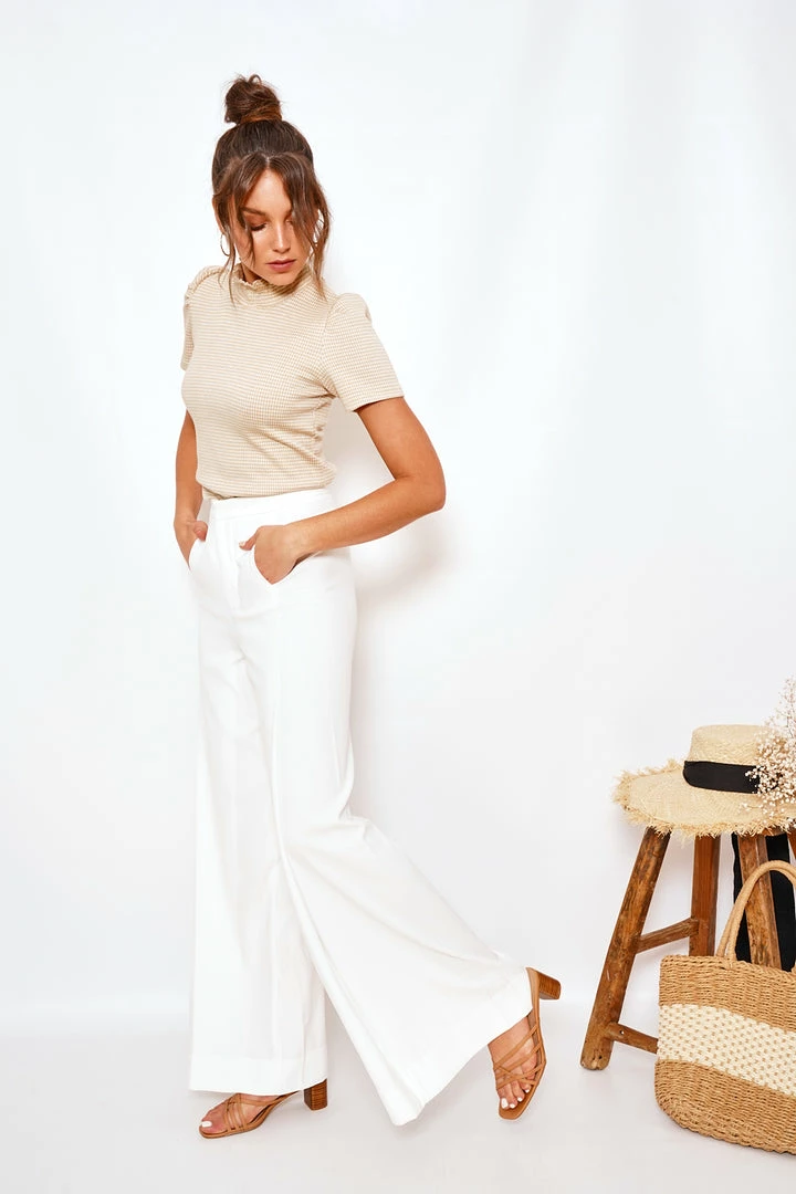 Main St Rock Pants - White CLOTHING 8 Main St Rock Pants - White CLOTHING