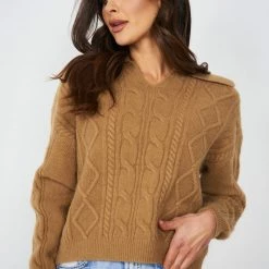 Qtrend Fashion PTY LTD Aubrey Knit - Tan CLOTHING