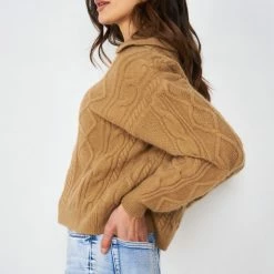 Qtrend Fashion PTY LTD Aubrey Knit - Tan CLOTHING 10 Qtrend Fashion PTY LTD Aubrey Knit - Tan CLOTHING