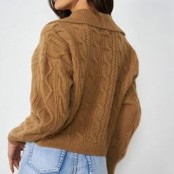 Qtrend Fashion PTY LTD Aubrey Knit - Tan CLOTHING 9 Qtrend Fashion PTY LTD Aubrey Knit - Tan CLOTHING