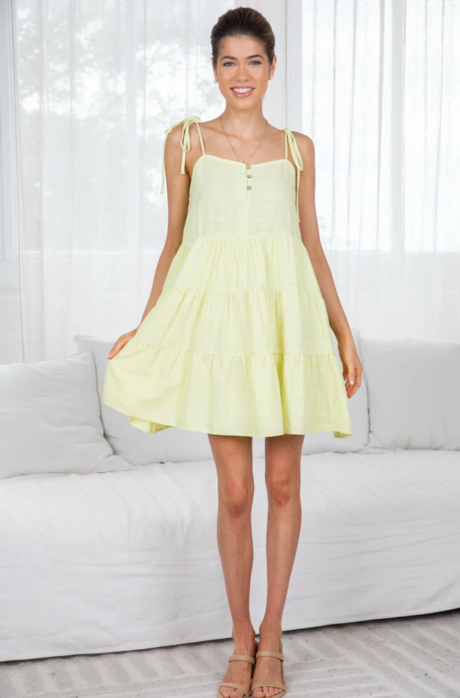 Bubblegum Clothing Eula Dress - Yellow 3 Bubblegum Clothing Eula Dress - Yellow