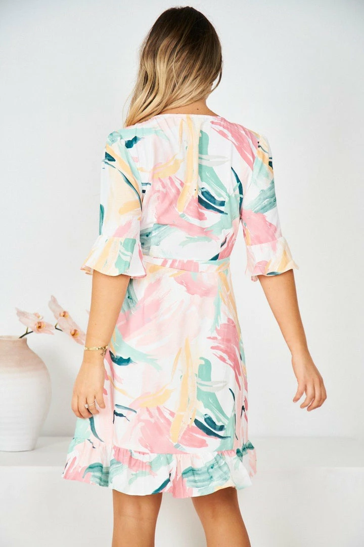 Style Box CLOTHING Evita Dress - White Print 4 Style Box CLOTHING Evita Dress - White Print