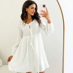 Miracle Fashion CLOTHING Fallow Dress - White 14 Miracle Fashion CLOTHING Fallow Dress - White