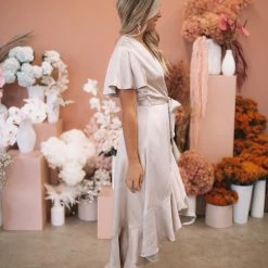 Style Box Farren Dress - Champagne CLOTHING