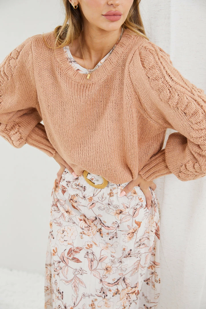 White Closet CLOTHING Felisa Jumper - Tan 4 White Closet CLOTHING Felisa Jumper - Tan