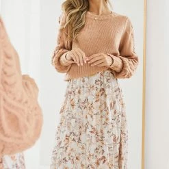 White Closet CLOTHING Felisa Jumper - Tan