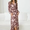Style Box Fendexe Dress - Burgundy Floral CLOTHING