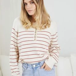 HQ Fashion CLOTHING Fira Knit - Rust Stripe 12 HQ Fashion CLOTHING Fira Knit - Rust Stripe