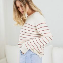 HQ Fashion CLOTHING Fira Knit - Rust Stripe 11 HQ Fashion CLOTHING Fira Knit - Rust Stripe