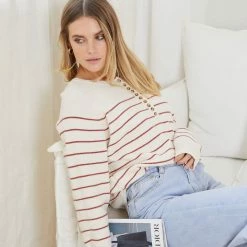 HQ Fashion CLOTHING Fira Knit - Rust Stripe 14 HQ Fashion CLOTHING Fira Knit - Rust Stripe